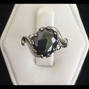 Sterling Silver Faceted Gemstone Fashion Ring